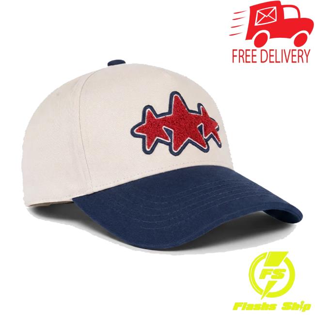 Sidemen Clothing Store Merch Tri-Star Cap White Navy 2 Sidemen Clothing Store Merch Tri-Star Cap White Navy