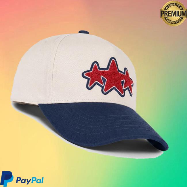 Sidemen Clothing Store Merch Tri-Star Cap White Navy 3 Sidemen Clothing Store Merch Tri-Star Cap White Navy