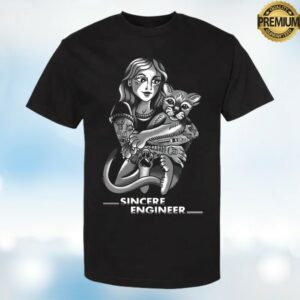 Sincere Engineer Merch Store Probable Claws Girl & Cat Shirt