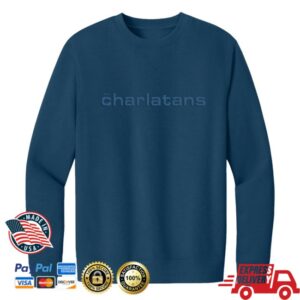 The Charlatans Merch Store The Charlatans Puff Print Neptune Blue Crewneck