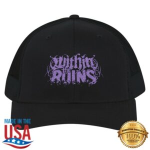Within The Ruins Merch Store Embroidered Purple Logo Snapback Trucker Cap