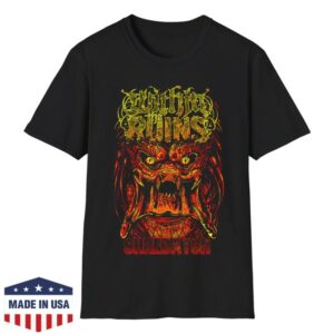 Within The Ruins Merch Store Red & Yellow Shredator Black Tee