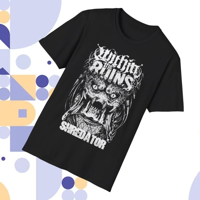 Within The Ruins Merch Store Shredator Black Tee 3 Within The Ruins Merch Store Shredator Black Tee