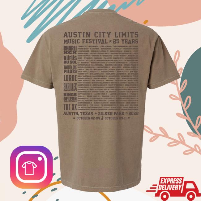 Acl Festival Store Merch Longhorn Lineup Tee 4 Acl Festival Store Merch Longhorn Lineup Tee
