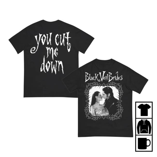 Black Veil Brides Store Merch You Cut Me Down Bride T-Shirt 5 Black Veil Brides Store Merch You Cut Me Down Bride T-Shirt
