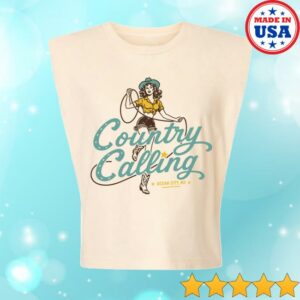 Country Calling Festival Store Merch Women's Cowgirl Crop Lineup Tank