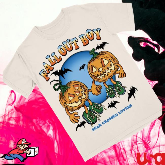 Fall Out Boy Store Merch Scar Crossed Pumpkins T-Shirt 4 Fall Out Boy Store Merch Scar Crossed Pumpkins T-Shirt