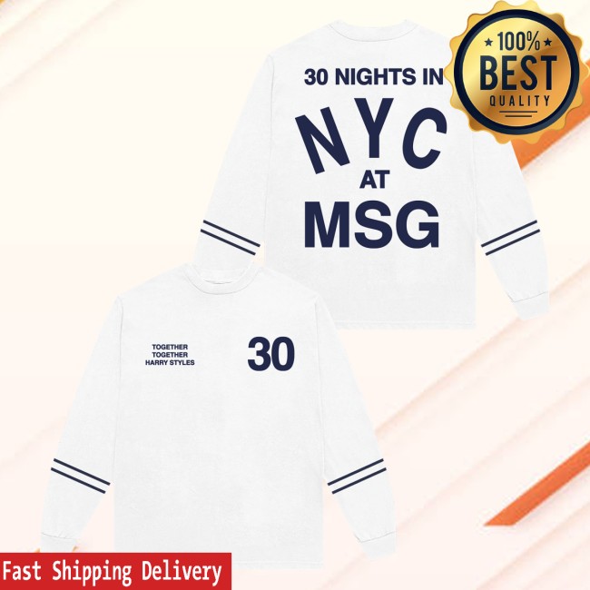 Harry Styles Merch Store White 30 Nights Ls Tee 5 Harry Styles Merch Store White 30 Nights Ls Tee