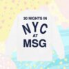Harry Styles Store Merch White 30 Nights Ls Tee