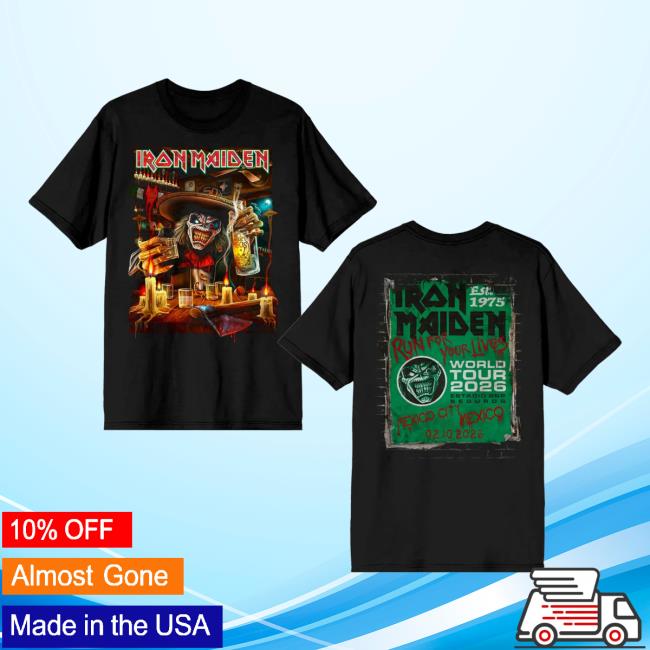 Iron Maiden Store Merch Run For Your Lives 2026 Tour Mexico Tee 5 Iron Maiden Store Merch Run For Your Lives 2026 Tour Mexico Tee