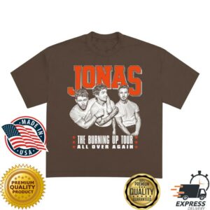 Jonas Brothers Store Merch Burning Up All Over Again Cleveland, Oh City Tee Brown