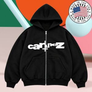 Ken Carson Merch Store Cartunez Black Zip-Up White Logo