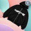 Ken Carson Merch Store Cartunez Black Zip-Up White Logo