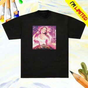 Mariah Carey Store Merch Mariah Carey Glitter Photo Black T-Shirt