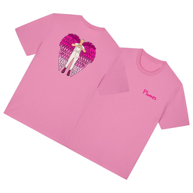 Plumes Merch Store Plumes Pink T-Shirt 3 Plumes Merch Store Plumes Pink T-Shirt