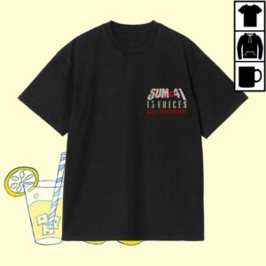 Sum 41 Store Merch 13 Voices Anniversary Track List Tee