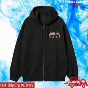 Sum 41 Store Merch 13 Voices Anniversary Tracklist Zip Up Hoodie
