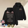 Sum 41 Store Merch 13 Voices Anniversary Tracklist Zip Up Hoodie