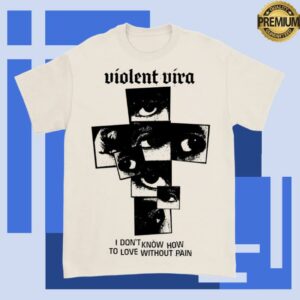 Violent Vira Store Merch Eye Cross Natural T-Shirt