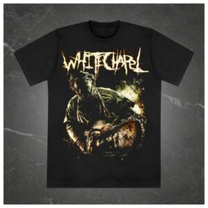 Whitechapel Store Merch Chainsaw Black T-Shirt